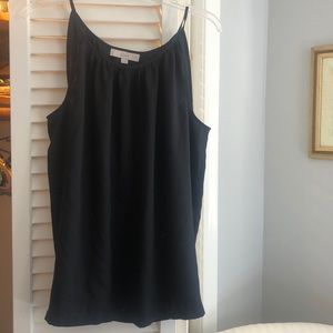 Loft Ann Taylor black tank blouse. Size XL
